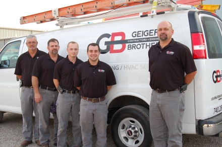 Geiger Brothers' service division repairs, services and maintains all makes and models of air conditioning, heating, and plumbing equipment and fixtures.